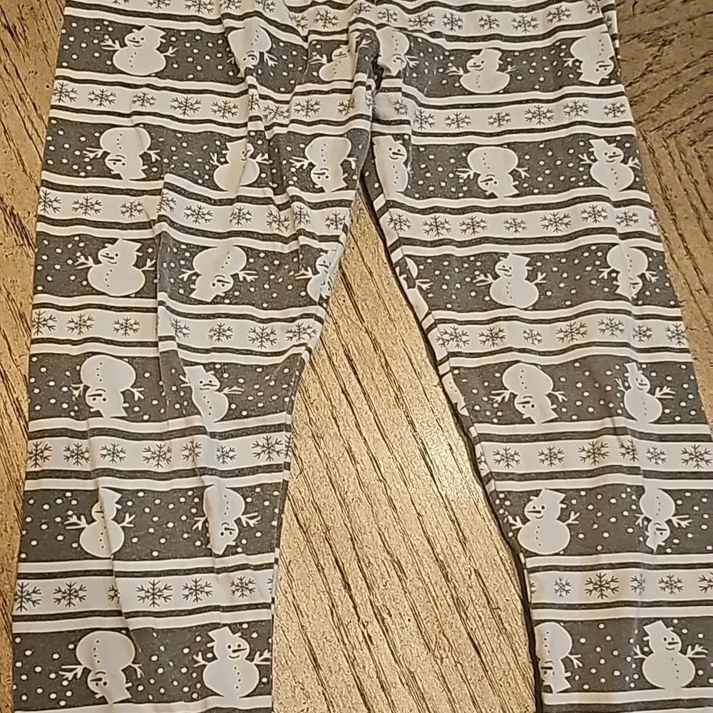 Snowman pj pants size 7
